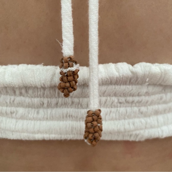 Free People Endless Summer Fly Away Halter Cropped Top in White Women's Size XS - Picture 11 of 15